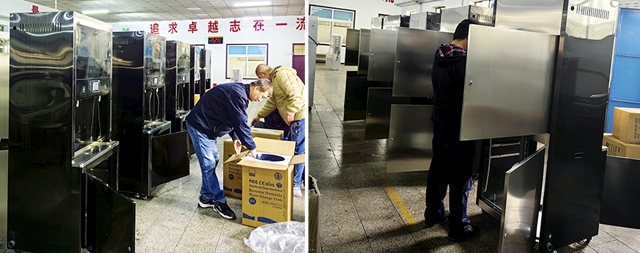 國(guó)鐵科林發(fā)往烏蘭察布的商用開水器正在組裝和出廠檢驗(yàn)